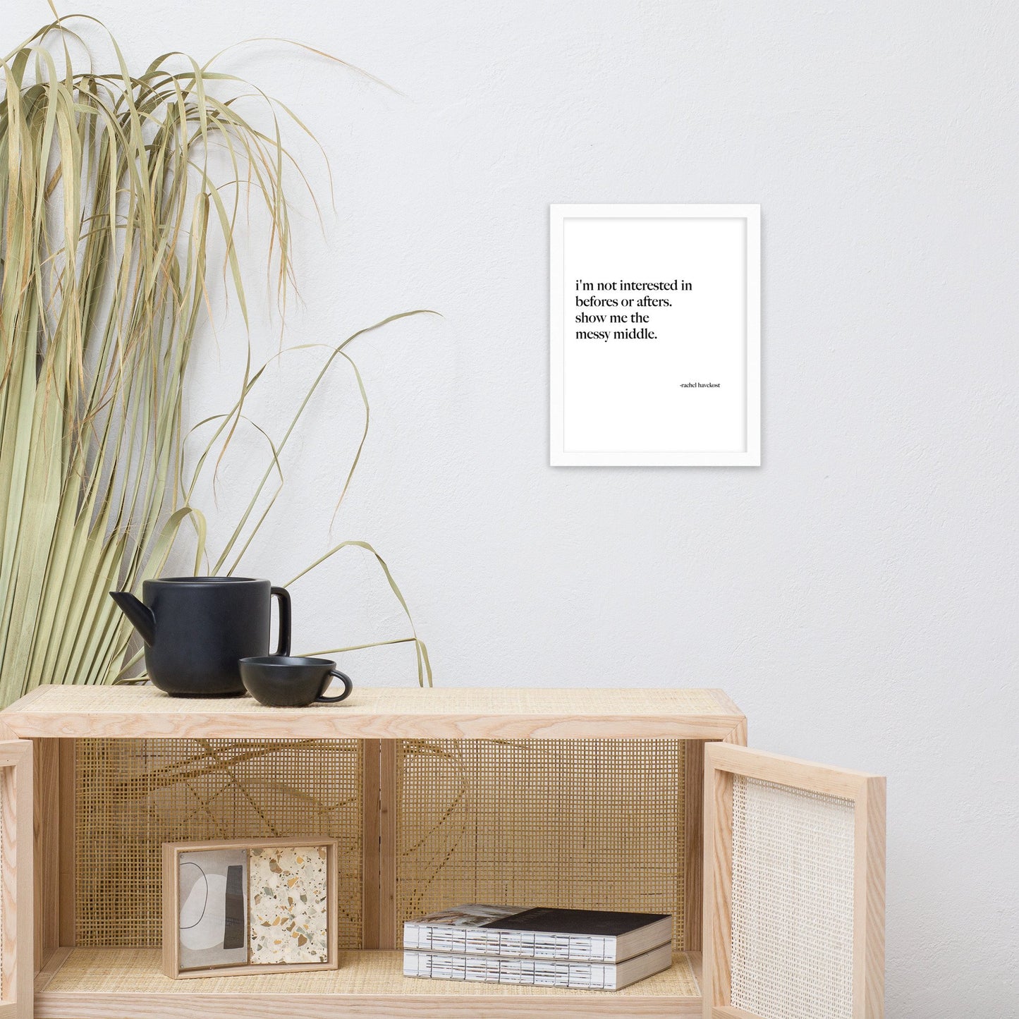 "The Messy Middle" framed print