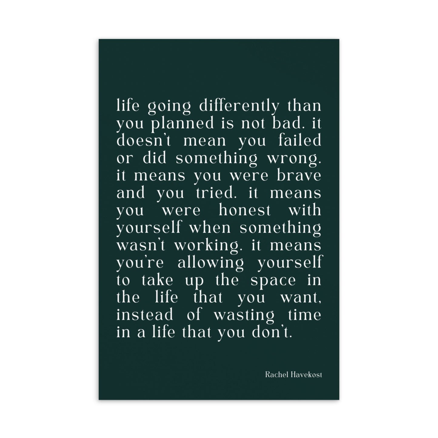 Life Going Differently" Postcard