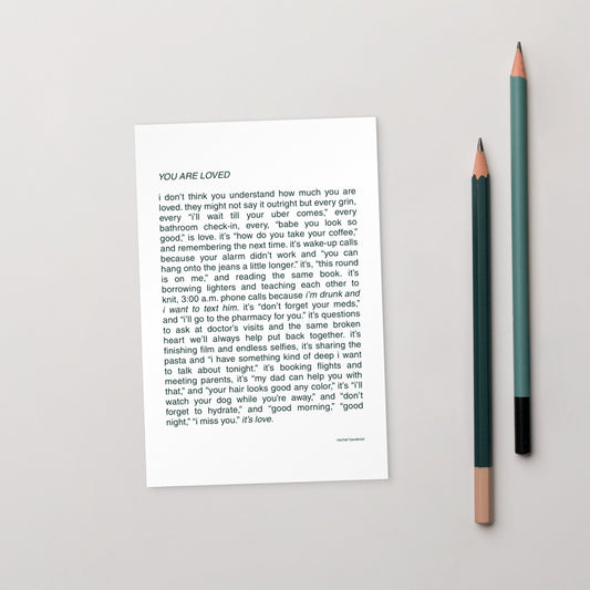 "YOU ARE LOVED" Postcard