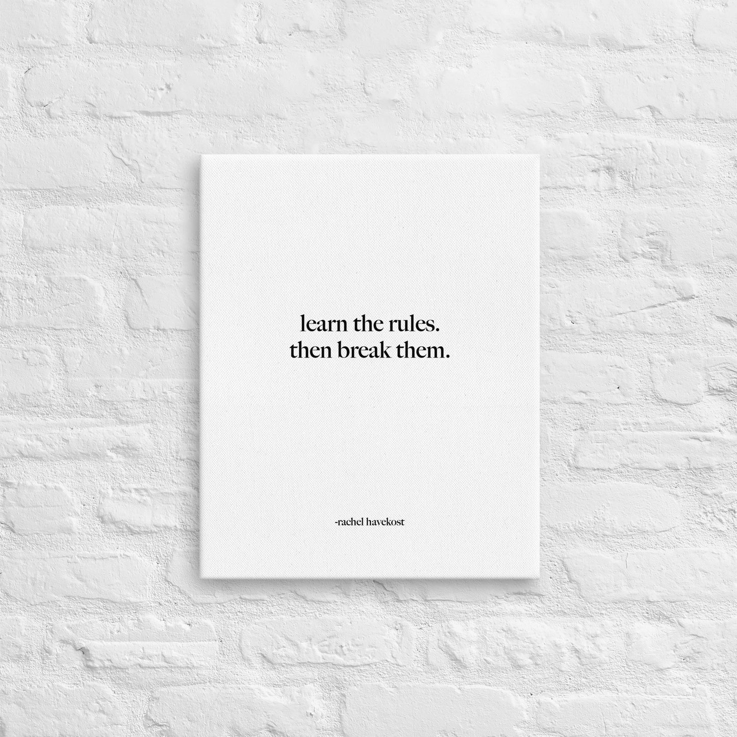 "Rules" canvas print