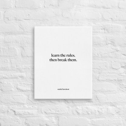 "Rules" canvas print