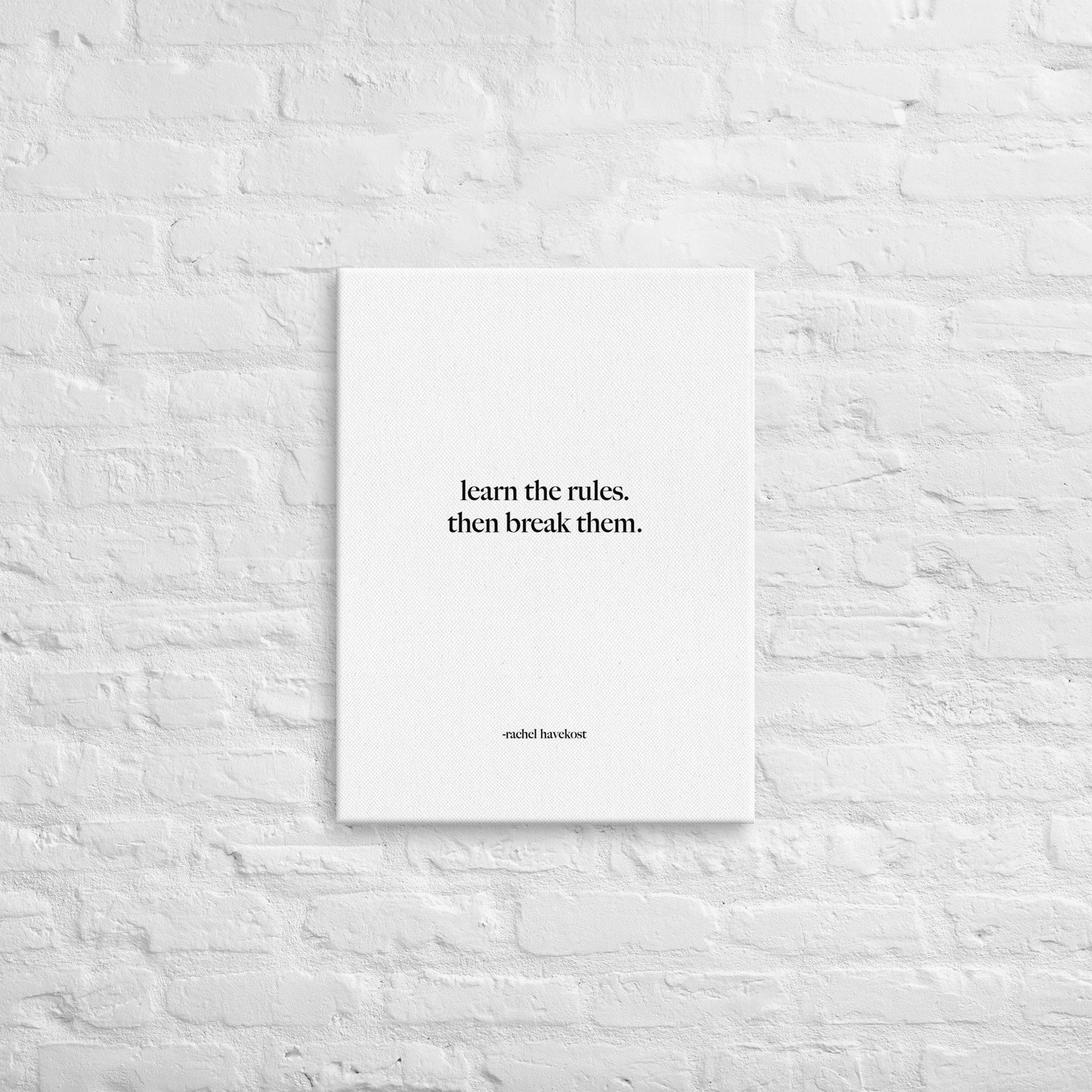 "Rules" canvas print