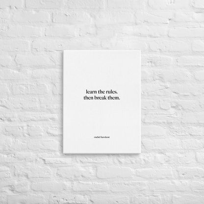 "Rules" canvas print