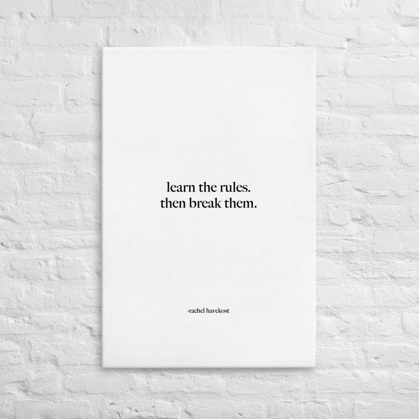 "Rules" canvas print